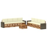 vidaXL Seturi de canapele cu pernă 9 pcs Lemn Solid de Acacia 3384186