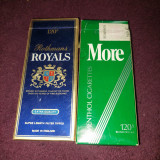 Ambalaj original pachet de tigari vechi ROTHMANS ROYALS,MORE MENTHOL/pret pe Buc