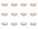 Set boluri, 12 piese, 400 ml, Plastic, Alb