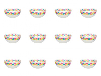 Set boluri, 12 piese, 400 ml, Plastic, Alb foto