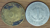 Algeria -set 2 monede rarute an unic batere- 50 centimes + 1 dinar 1964 frumoase