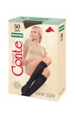 Șosete lungi 3/4 damă, Microfibra 50 Den - Natural, 36-39 (23-25)