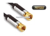 Cumpara ieftin Cablu antena profesional Profigold PROV9007 F-connector placat cu aur 24K tata 7.50 m negru