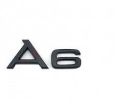 Emblema Audi A6 negru mat foto