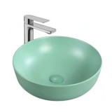 Lavoar pe Blat, Rotund, Verde, Menta, Ceramica, Colectia Art Basin, Model LX-7175, Dimensiune 415 x 415 x 135 mm