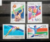 China 1992 sport Jocurile Olimpice Barcelona 1992 serie 4v neștampilată