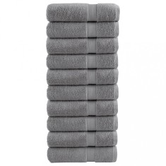 vidaXL Prosoape de m&acirc;ini premium SOLUND 10 buc gri 50x100cm 600gsm