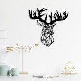 Cumpara ieftin Tablou metalic Deer3 Negru 50x49 cm