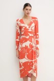 Marc O&#039;Polo rochie culoarea portocaliu, midi, evazată, 503305159035