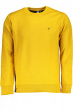 Bluza barbati cu maneca lunga si imprimeu cu logo galben, 3XL