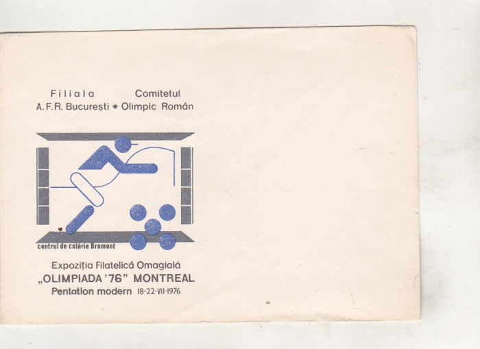 bnk fil Plic ocazional Expofil Olimpiada `76 Montreal - Bucuresti