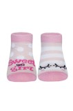 Șosete copii haioase Sweet Girl din bumbac, Funny Legs 284, Roz Deschis, 18-20 (12)