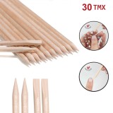 Set Bețișoare Manichiură, 30 Bucăți, V&acirc;rf Plat și Ascuțit, 10 cm, Oem
