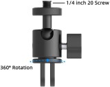 Cumpara ieftin Adaptor Surewo surub 1/4, rotatie 360 de grade, material aluminiu, compatibil cu Insta 360 X3, Insta 360 X2, Insta360 One RS