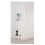 Perdea Mendola Fabrics, model Pisa, Monograma, jacquard, alb-auriu, H 280 cm