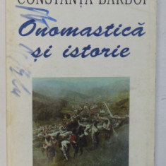 ONOMASTICA SI ISTORIE , COMUNA RUCAR JUDETUL ARGES de CONSTANTA BARBOI 1999 , COPERTA FATA PREZINTA INSEMNARI