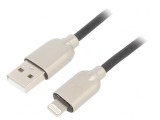 Cablu USB 2.0 Apple Lightning 2m Negru, Gembird