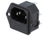 Conector Alimentare AC BULGIN C14 IEC 60320 10A 250V Montare Panou Poliamida