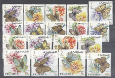 Fujeira 1967 Definitives, Flowers, Butterflies, MNH S.385 foto