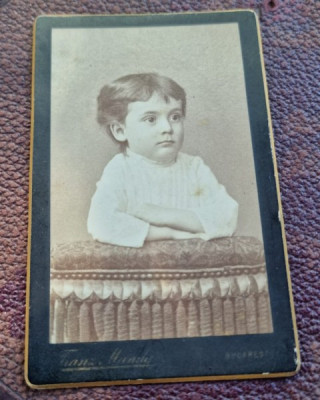 Fotografie portret copil, tip CDV foto