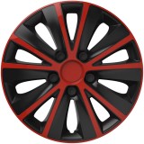 Set capace roti auto Cridem Rapide 4buc - Rosu/Negru - 16&#039;&#039; Garage AutoRide