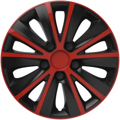 Set capace roti auto Cridem Rapide 4buc - Rosu/Negru - 14&amp;#039;&amp;#039; Garage AutoRide foto