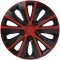 Set capace roti auto Cridem Rapide 4buc - Rosu/Negru - 14&#039;&#039; Garage AutoRide