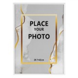 Rama Foto, Model Decorativ, Dimensiune 30x42cm, Culoare Alb, Suport de Perete, Oem