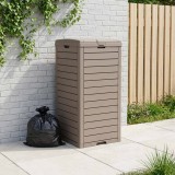 Cos de gunoi de exterior maro deschis 41x41x86 cm polipropilena
