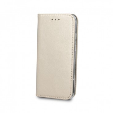 HUSA FLIP CARTE / STAND SAMSUNG A405 GALAXY A40, INCHIDERE MAGNETICA GOLD