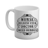 Cana alba personalizata &quot;Nurse Heroes&quot;, INOVATIX&reg;. 330 ml