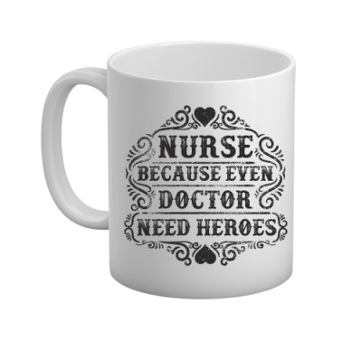 Cana alba personalizata &amp;quot;Nurse Heroes&amp;quot;, INOVATIX&amp;reg;. 330 ml foto