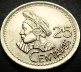 Cumpara ieftin Moneda exotica 25 CENTAVOS - GUATEMALA, anul 1995 * cod 475 = UNC MODEL MARE, America Centrala si de Sud