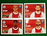 The Golden World of Football, Fotbal 2022, 312a 305a autocolant stickere Panini FIFA 365 Ajax Antony, S&eacute;bastien Haller, Daley Blind și Sean Klaiber