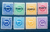 Austria 1925-1935 Taxă de Plată Porto și Emisiunea Uzuală Cornul Poștal Lot 8 Valori Neștampilate - OREF1