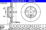 ATE 24.0122-0115.1 Disc frana