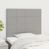 Cumpara ieftin Tăblii de pat, 2 buc, gri deschis, 80x5x78/88 cm, textil