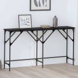 vidaXL Masă de consolă Stejar negru 140 x 29 x 75 cm Lemn compozit