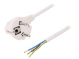 Cablu Electric Alb 3x1mm2 4m 16A 250V