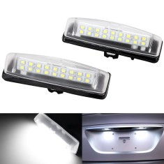 Set 2 Lampi LED Numar Inmatriculare Auto Plug &amp; Play Toyota Camry Aurion Prius Vios Lexus IS GS RX Mitsubishi Pajero Colt Grandis Lumina Alba 6000K Au