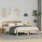 vidaXL Cadru de pat cu headboard Maro 120 x 200 cm Lemn masiv de pin 872821