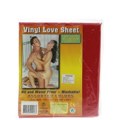 Vynil - Așternut pentru sex. 227 x 158 cm (roșu)
