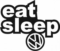 Sticker Auto Eat Sleep Vw V2 foto