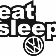 Sticker Auto Eat Sleep Vw V2