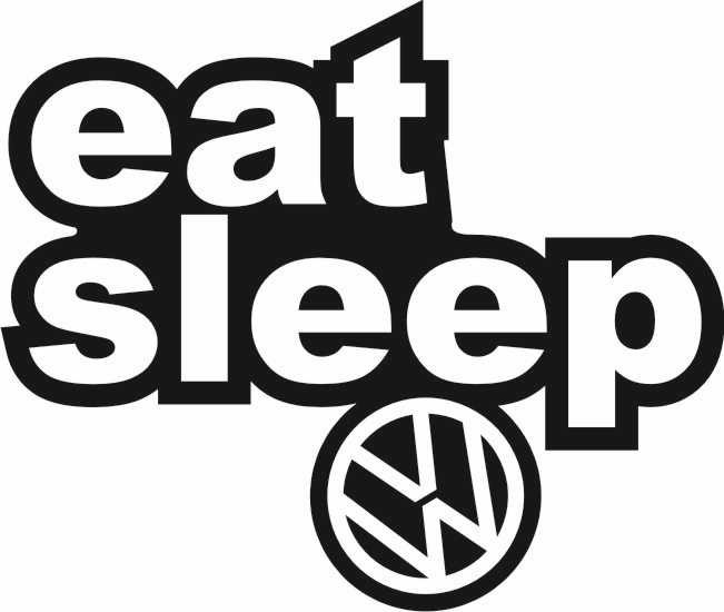 Sticker Auto Eat Sleep Vw V2