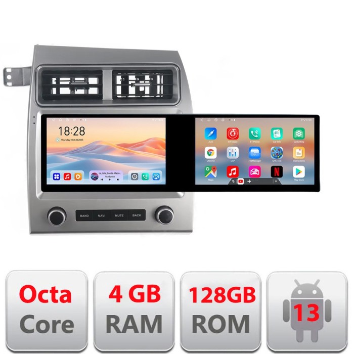 Navigatie Audi Q7 2005-2015 Lenovo 8 core 4+64 10.5 inch Incell 1K android Wifi 5Ghz gps internet CarStore Technology