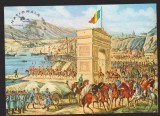 CPIB 22860 - CARTE POSTALA - TRECEREA ARMATEI ROMANE IN DOBROGEA, CENTENAR 1977