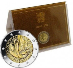 VATICAN 2011 2 Euro comemorativ - Ziua Internationala a Tineretului- BU/ folder foto