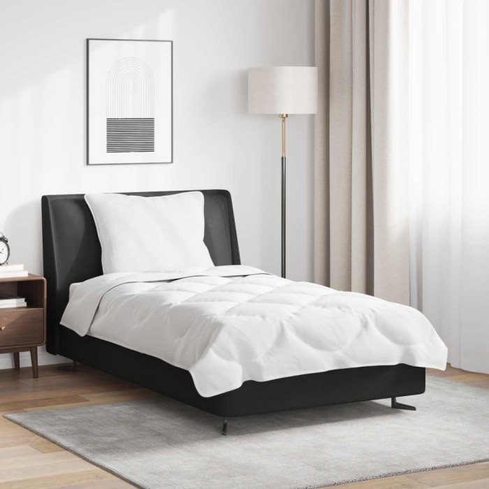 vidaXL Set de Pături cu pernă 2 pcs Alb Microfibră 3376766