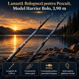 Lansetă Bologneză pentru Pescuit, Model Harrier Bolo, 3,90 m